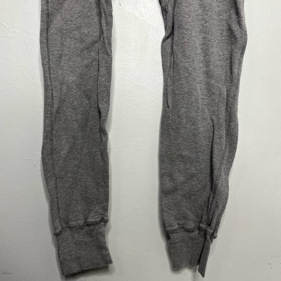 GAP Charcoal Thermal Waffle Knit Long Underwear Button Front Union Suit BB - Picture 5 of 6